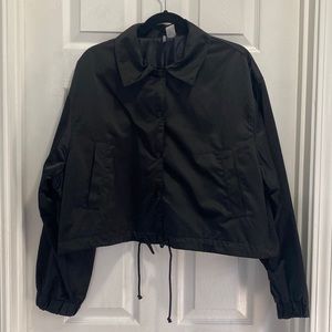 H&M Divided Black Crop Jacket Windbreaker Medium